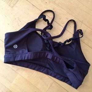 🌺 Strappy Sports Bra, Black, Size S